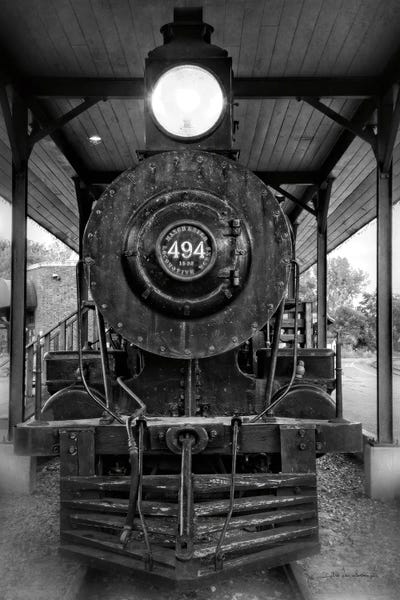 Vintage Train I BW by Debra Van Swearingen framed wall art