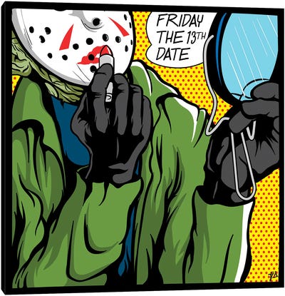 Friday The 13th Date Canvas Art Print - Jason Voorhees