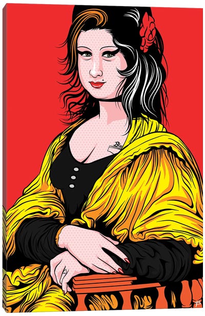 Mona Amy Canvas Art Print - Amy Winehouse