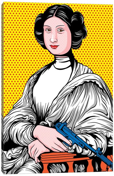 Mona Leia Canvas Art Print - Similar to Roy Lichtenstein