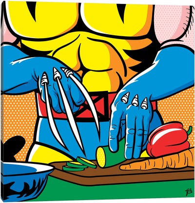 Berserker Salad Canvas Art Print - Wolverine