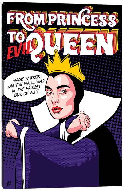 From Princess to (Evil) Queen Canvas Art Print - Evil Queen