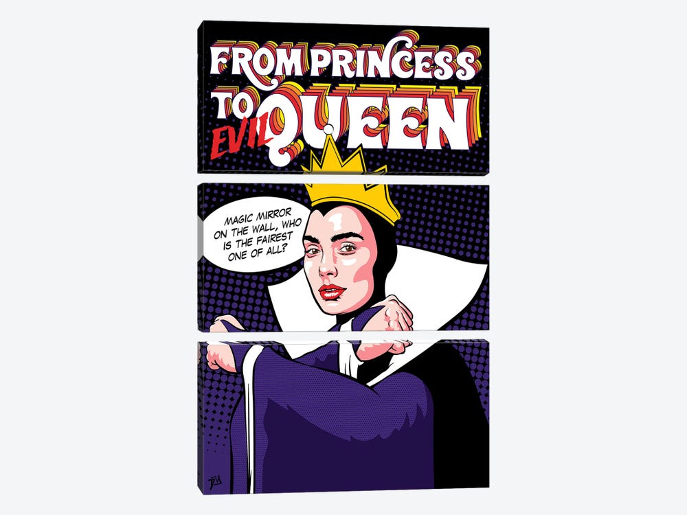 From Princess to (Evil) Queen by Davi Alves 3-piece Canvas Artwork