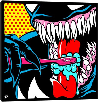 A Big and Clean Mouth I Canvas Art Print - Similar to Roy Lichtenstein