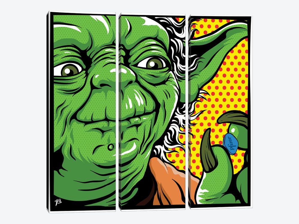 May The Force... by Davi Alves 3-piece Canvas Art