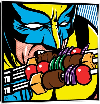 Berserker Skewers Canvas Art Print - Wolverine