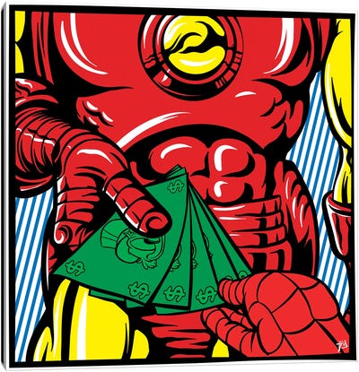 Money, Money, Money II Canvas Art Print - Iron Man