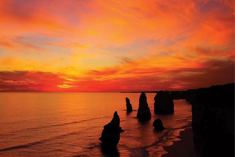 The Twelve Apostles At Sunset I, Port Campbell National Park, Victoria, Australia by David Wall wall art