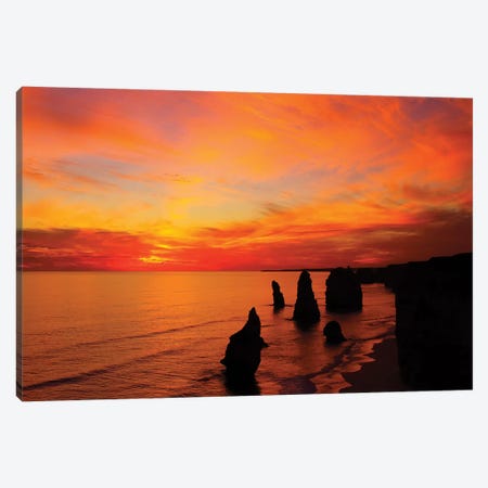 The Twelve Apostles At Sunset I, Port Campbell National Park, Victoria, Australia Canvas Print #DWA1} by David Wall Canvas Art