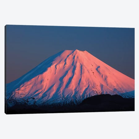Alpenglow On Mt. Ngauruhoe At Dawn, Tongariro National Park, Central Plateau, North Island, New Zealand Canvas Print #DWA38} by David Wall Canvas Art Print