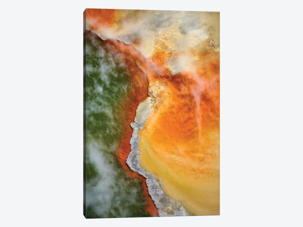 Champagne Pool And Artists Palette, Waiotapu Thermal Reserve, Near Rotorua, North Island, New Zealand by David Wall 1-piece Canvas Artwork