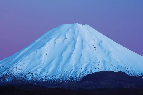 David Wall: Mt Ngauruhoe At Dawn, Tongariro National Park, Central Plateau, North Island, New Zealand by David Wall