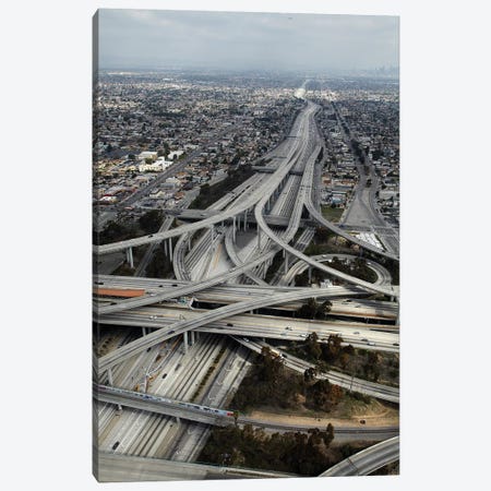 Aerial View I, Judge Harry Pregerson Interchange, South Los Angeles, California, USA Canvas Print #DWA7} by David Wall Canvas Print