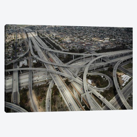 Aerial View II, Judge Harry Pregerson Interchange, South Los Angeles, California, USA Canvas Print #DWA8} by David Wall Canvas Artwork