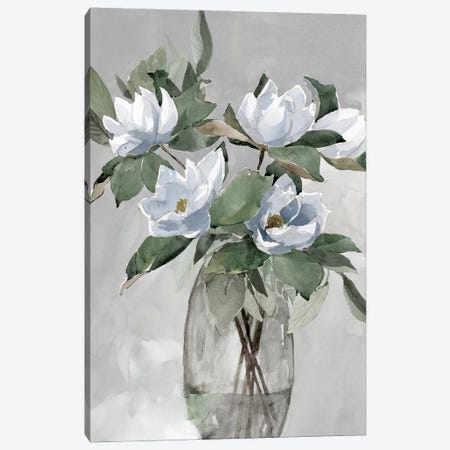 Floral in Gray Canvas Print #DWD13} by Dogwood Portfolio Canvas Art