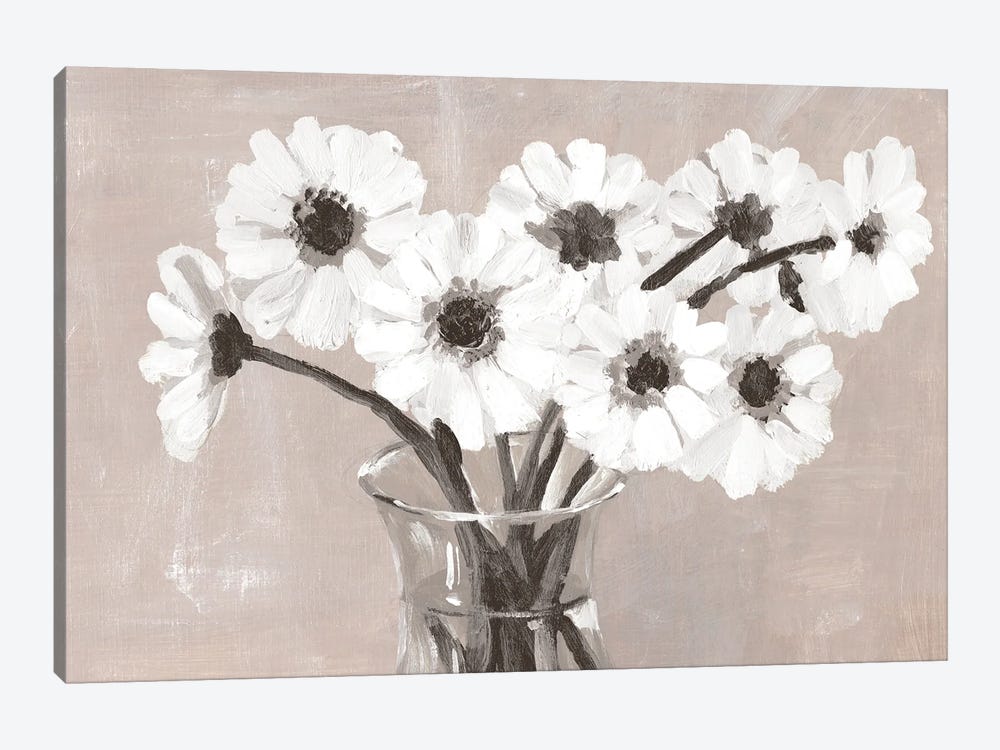 Greige Floral by Dogwood Portfolio 1-piece Canvas Artwork