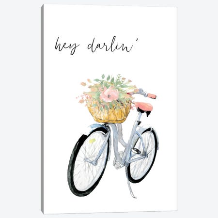 Hey Darlin' Bicycle Canvas Print #DWD24} by Dogwood Portfolio Canvas Artwork