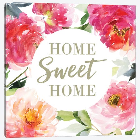 Home Sweet Home Canvas Print #DWD26} by Dogwood Portfolio Canvas Artwork