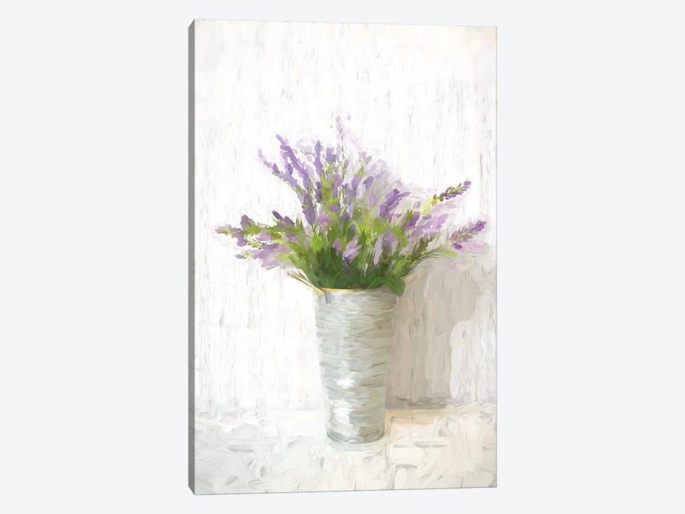 Lavender On White by Dogwood Portfolio 1-piece Canvas Print
