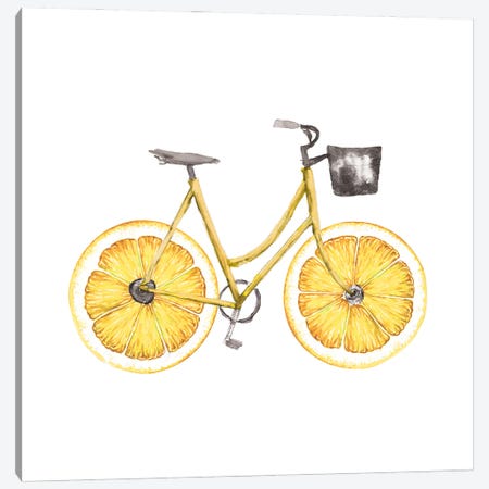 Lemon Bike Canvas Print #DWD32} by Dogwood Portfolio Canvas Artwork