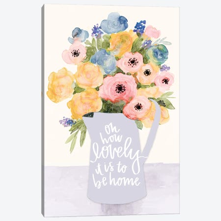 Lovely to Be Home Flowers Canvas Print #DWD35} by Dogwood Portfolio Canvas Print