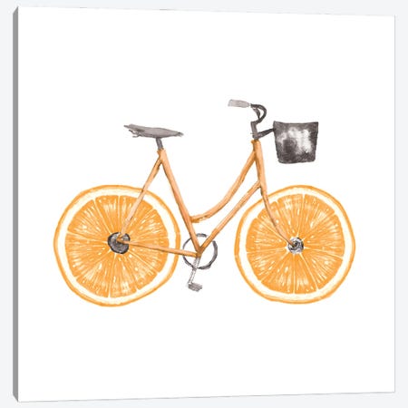 Orange Bike Canvas Print #DWD38} by Dogwood Portfolio Canvas Wall Art
