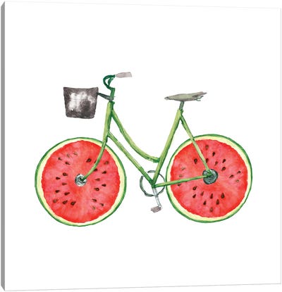 Watermelon Bike Canvas Art Print