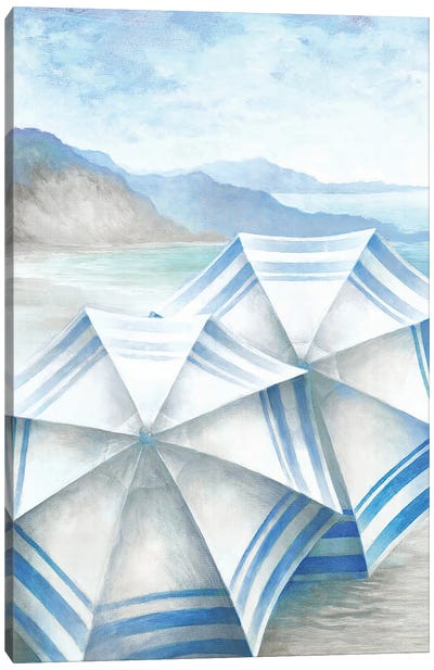 Coastal Umbrellas Canvas Art Print