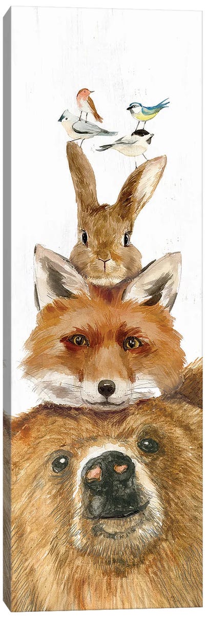 Woodland Friends Canvas Art Print - Rabbit Art