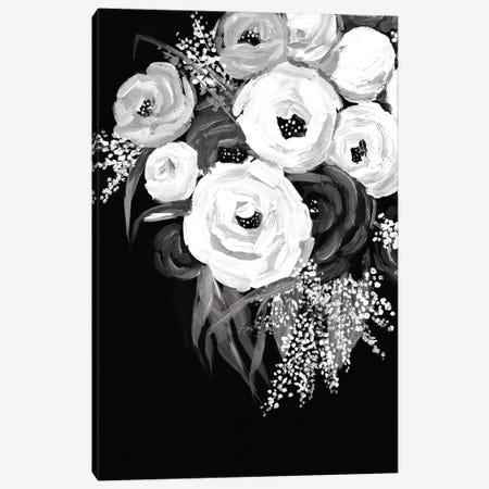 Black And White Floral Canvas Print #DWD6} by Dogwood Portfolio Canvas Artwork