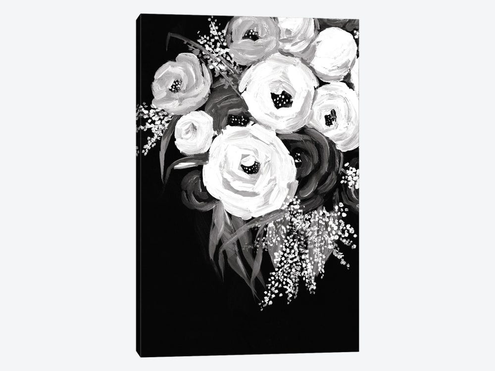 Black And White Floral by Dogwood Portfolio 1-piece Canvas Art Print