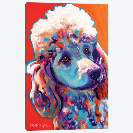 Bonnie The Poodle Canvas Print #DWG22} by DawgArt Canvas Artwork