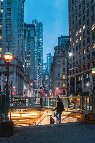 Blue Hour In New York's Financial District by Dylan Walker art print