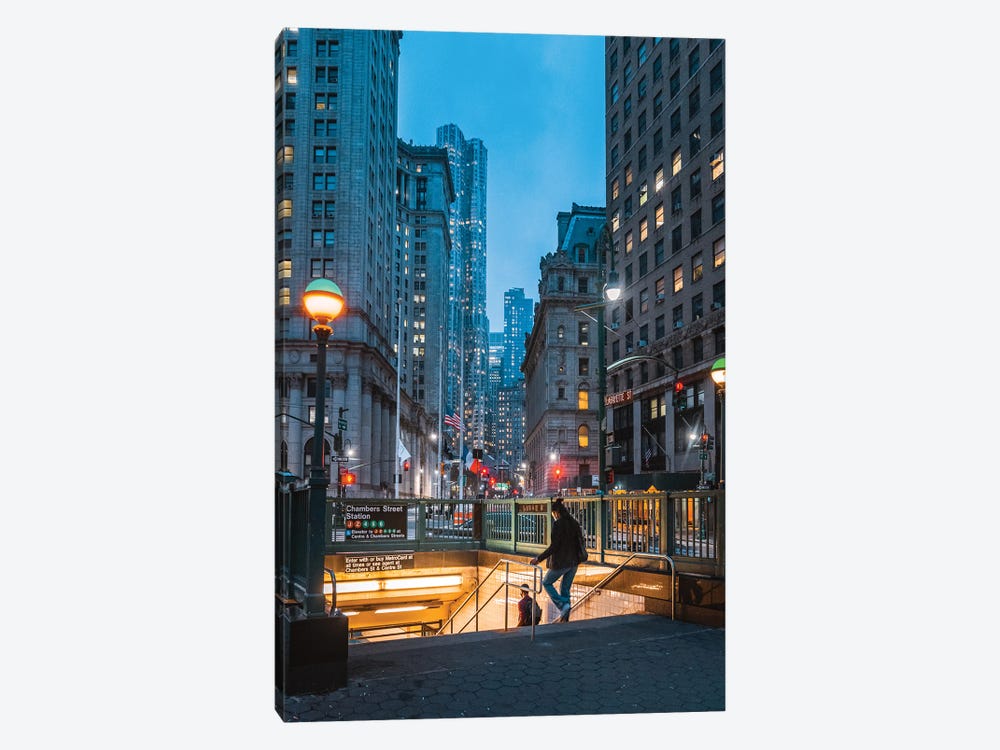 Blue Hour In New York's Financial District by Dylan Walker 1-piece Canvas Art