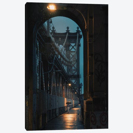 Lonely Walk On The Manhattan Bridge Canvas Print #DWK12} by Dylan Walker Art Print
