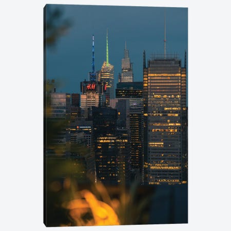 Skyscrapers And Blue Hour Canvas Print #DWK18} by Dylan Walker Art Print