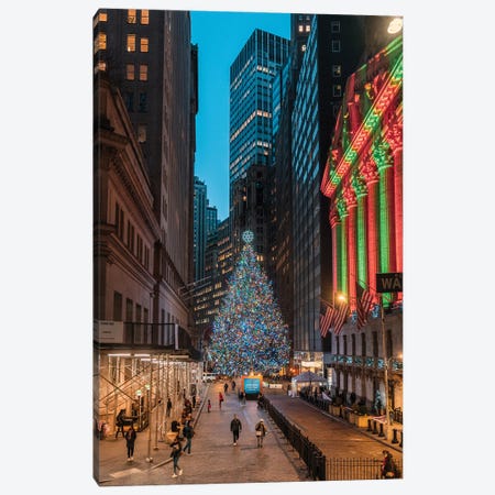 Christmas On Wall Street Canvas Print #DWK22} by Dylan Walker Canvas Artwork