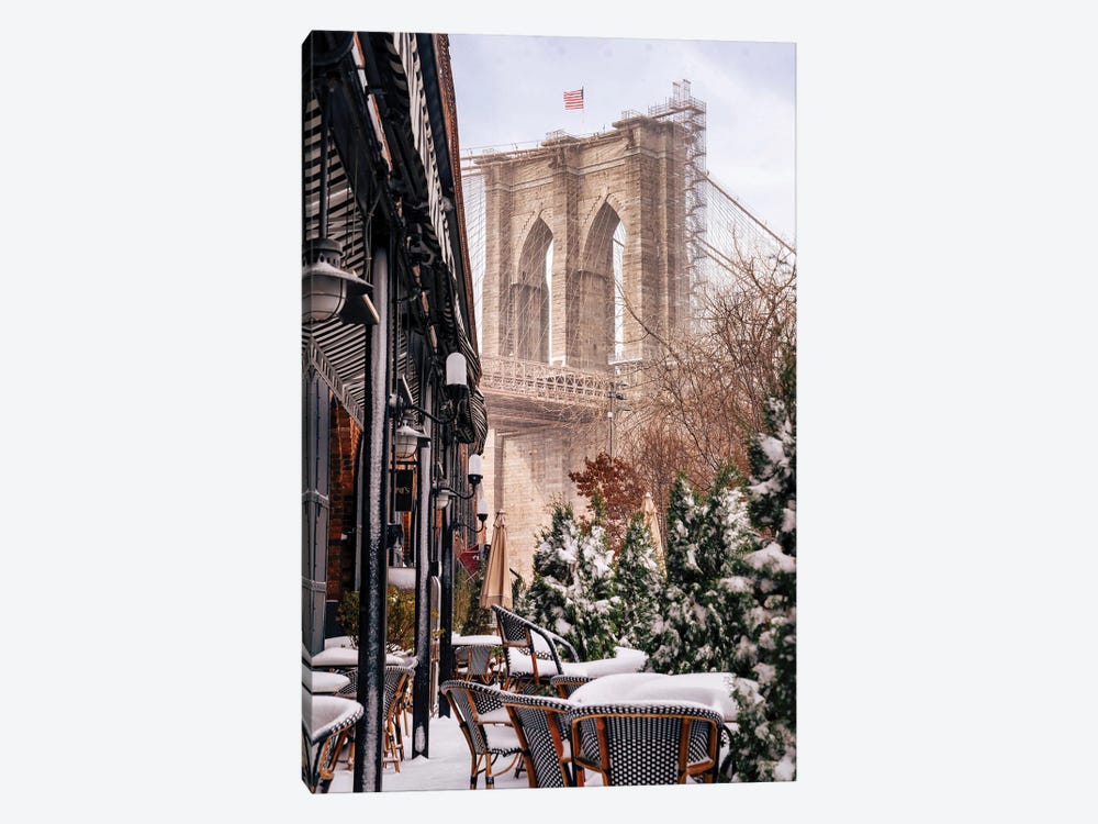 Snow Days Under The Brooklyn Bridge by Dylan Walker 1-piece Canvas Artwork