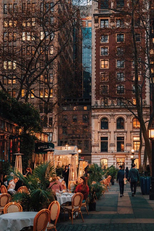 November In Bryant Park, New York