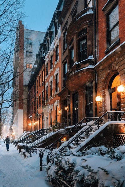 Dylan Walker: Snowy Night In Brooklyn Heights by Dylan Walker