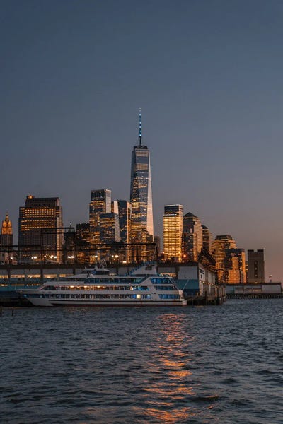 New York City Skylines: Evening On Pier 45 by Dylan Walker
