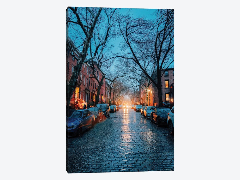 Rainy Cobblestone Streets In Brooklyn by Dylan Walker 1-piece Art Print