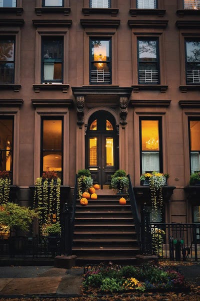 Dylan Walker: October Stoops Of Brooklyn by Dylan Walker