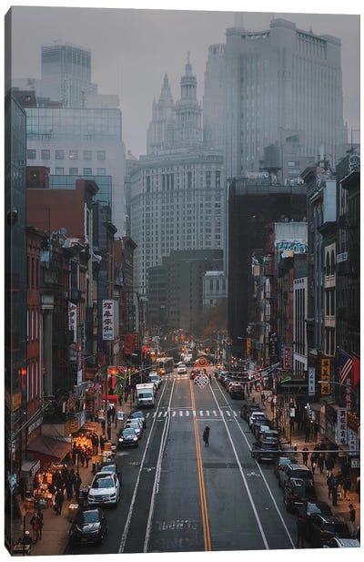 Moody Days In China Town Canvas Art Print