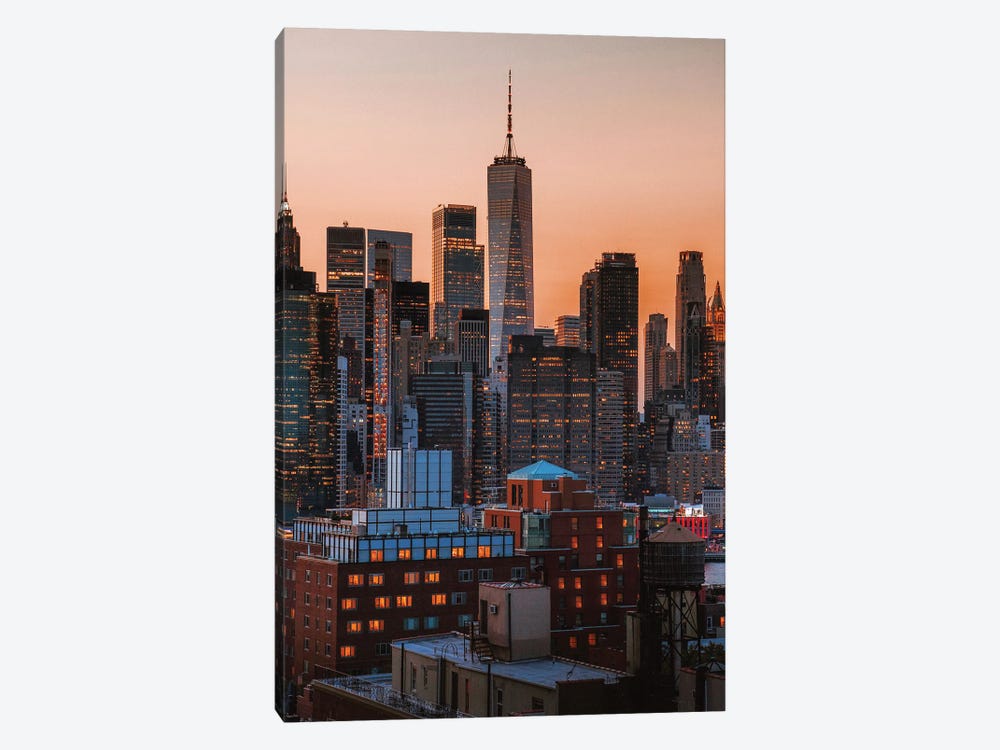 Manhattan Views From Brooklyn Roof Tops by Dylan Walker 1-piece Art Print