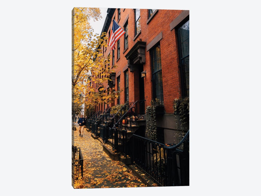 Fall Townhomes In Brooklyn by Dylan Walker 1-piece Canvas Art