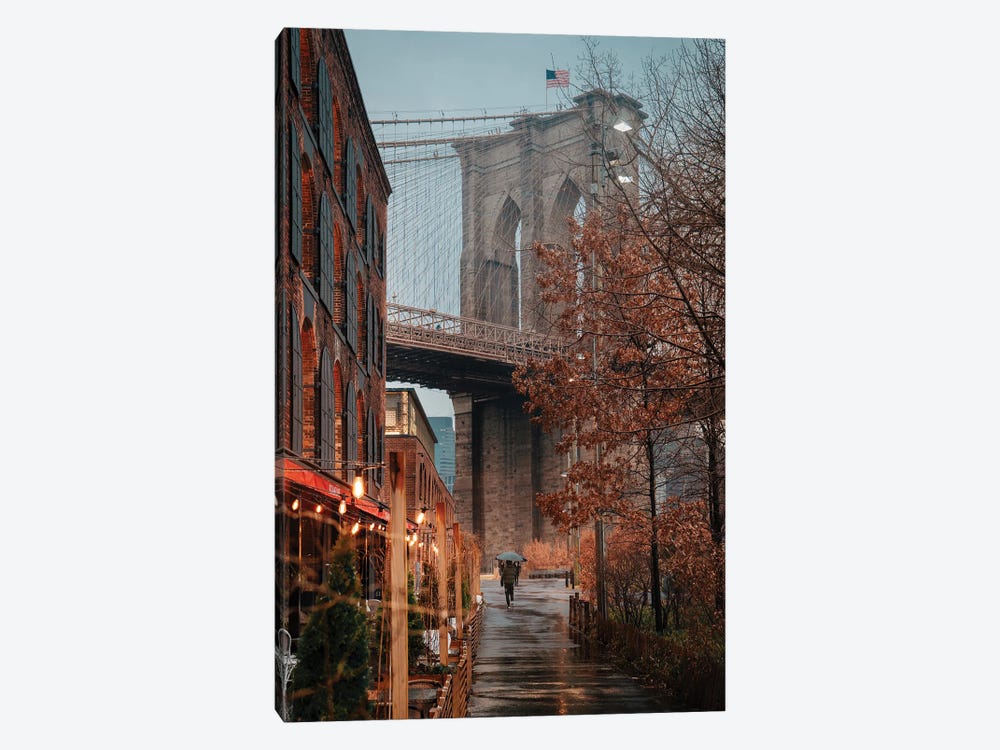 Rainy Day Under The Brooklyn Bridge by Dylan Walker 1-piece Art Print