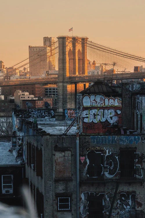 Brooklyn Bridge Graffiti by Dylan Walker wall art