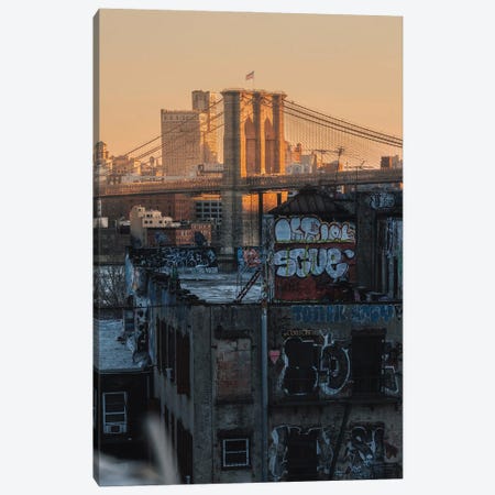 Brooklyn Bridge Graffiti Canvas Print #DWK60} by Dylan Walker Canvas Artwork