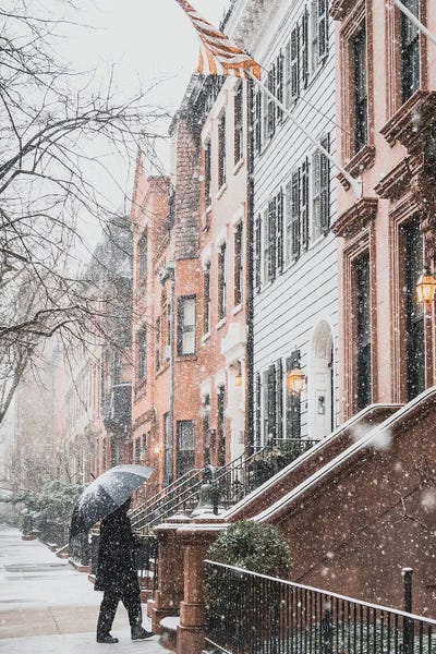 Brooklyn Heights During A Blizzard by Dylan Walker framed wall art
